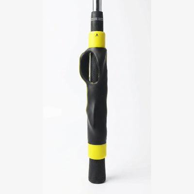 TourGrip in Yellow clipped to a golf club grip