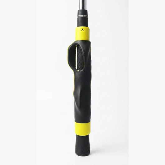 TourGrip in Yellow clipped to a golf club grip